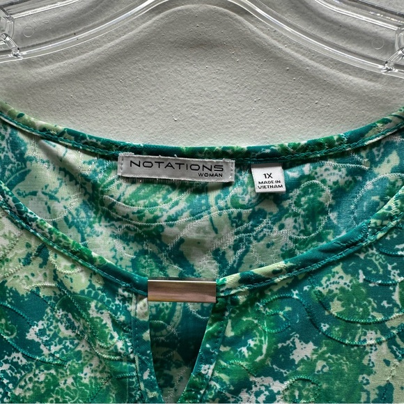 Notations 1x 24 P2P 26-1/2 length preowned no flaws blouse - Picture 5 of 9